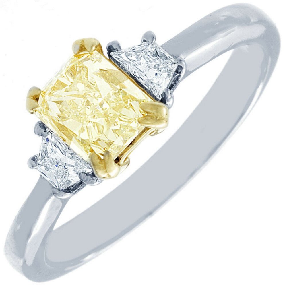 3Stone 1.36 CTW Radiant Cut Platinum Diamond Ring